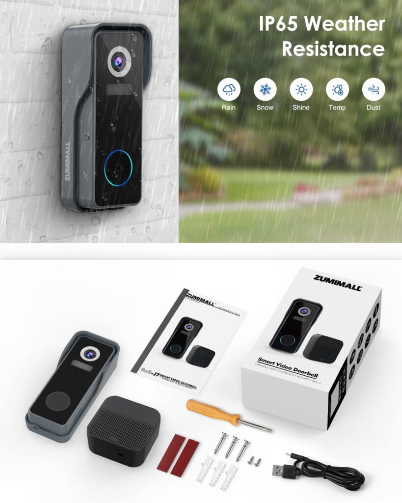 ZUMIMALL WiFi Video Doorbell Camera