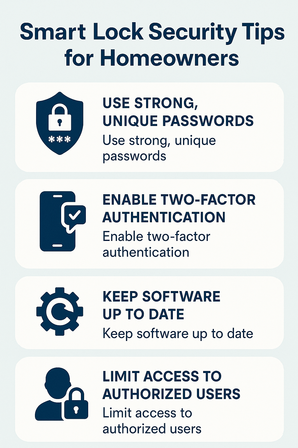 Smart lock security setup guide