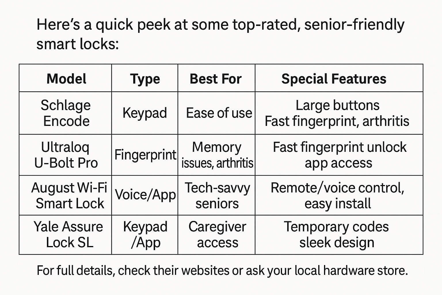 Smart Locks for Seniors