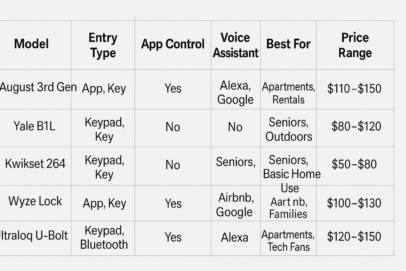  Smart Locks Under $150