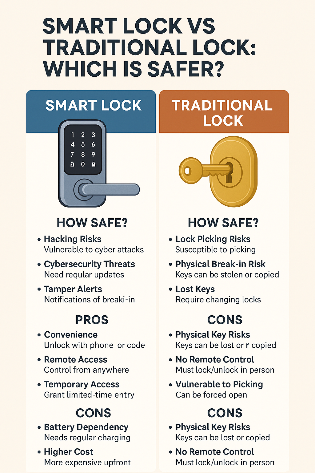 smart lock vs traditional lock