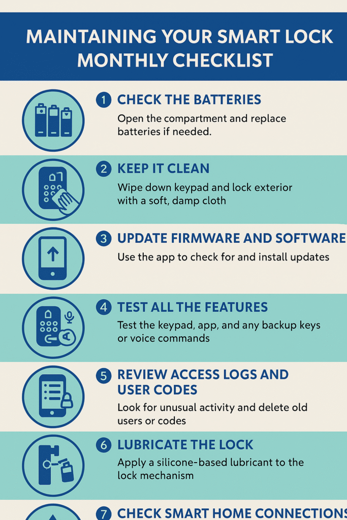 Smart Lock Maintenance Checklist
