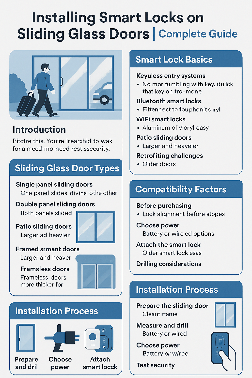 Smart locks for sliding glass doors