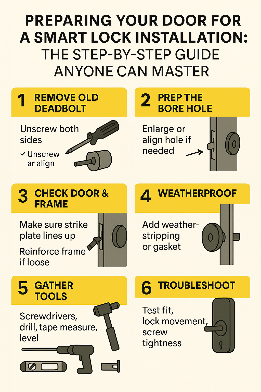  Door Preparation for Smart Lock