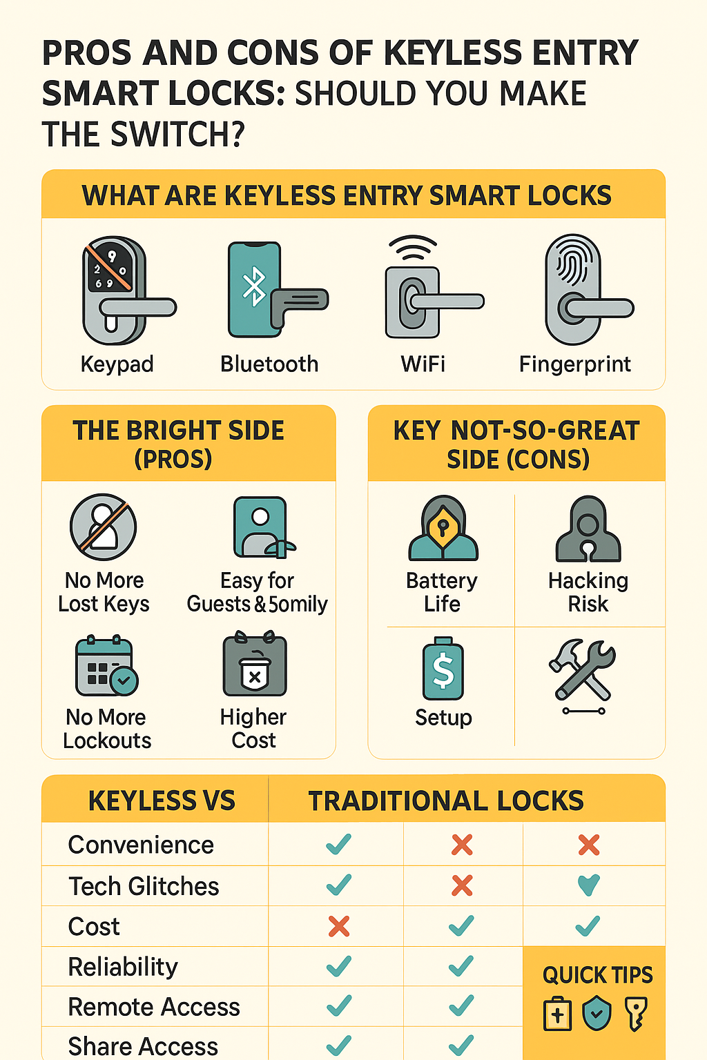  Pros and Cons of Keyless Entry Smart Locks