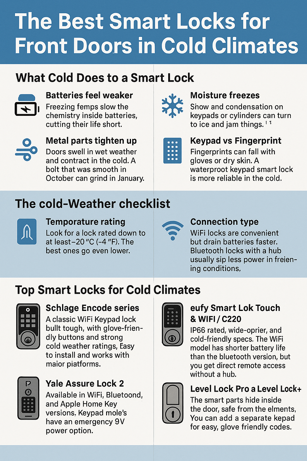 Best smart locks for cold weather