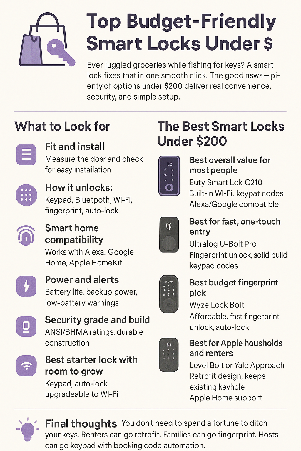 Best Smart Locks Under 200