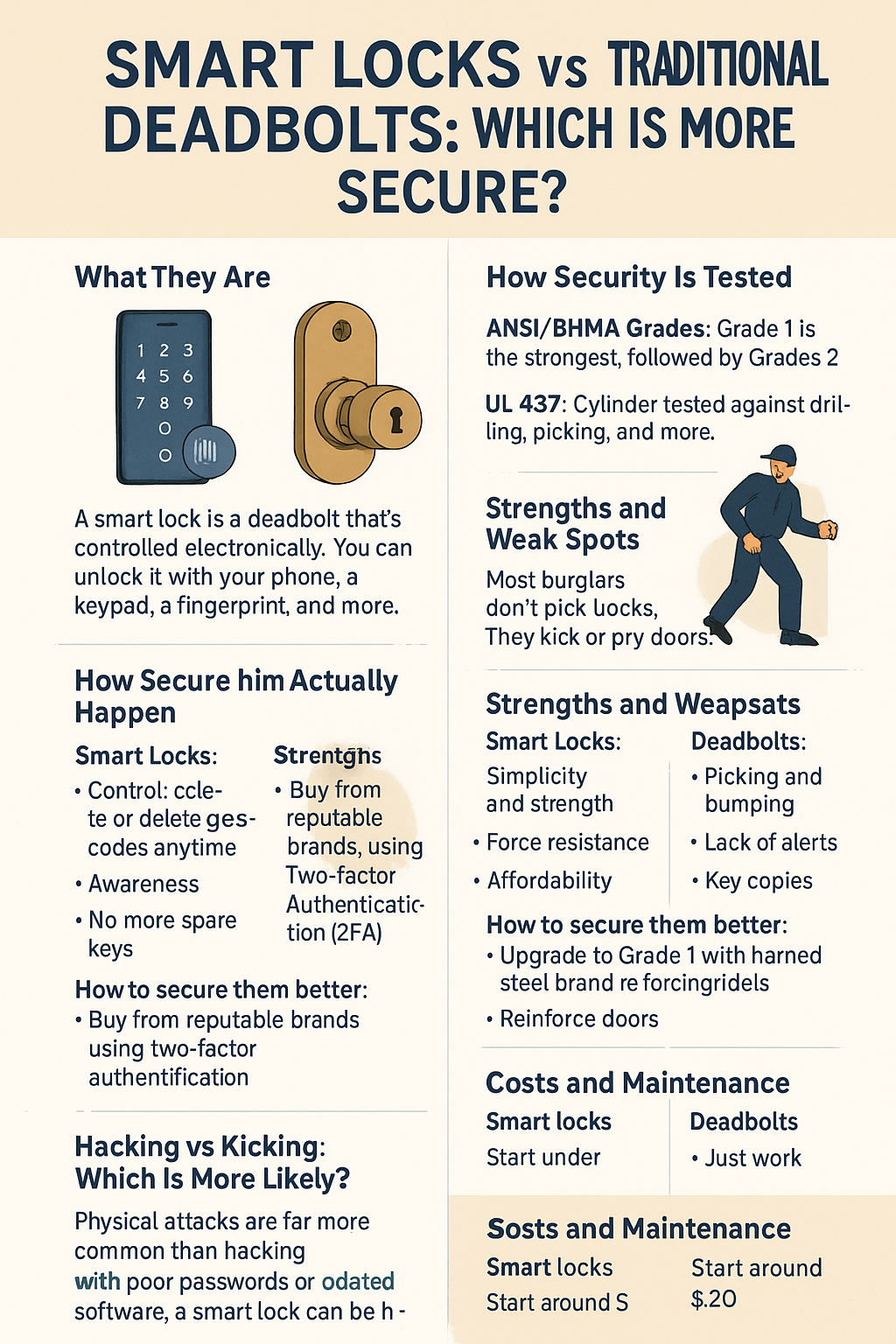 smart locks vs deadbolts