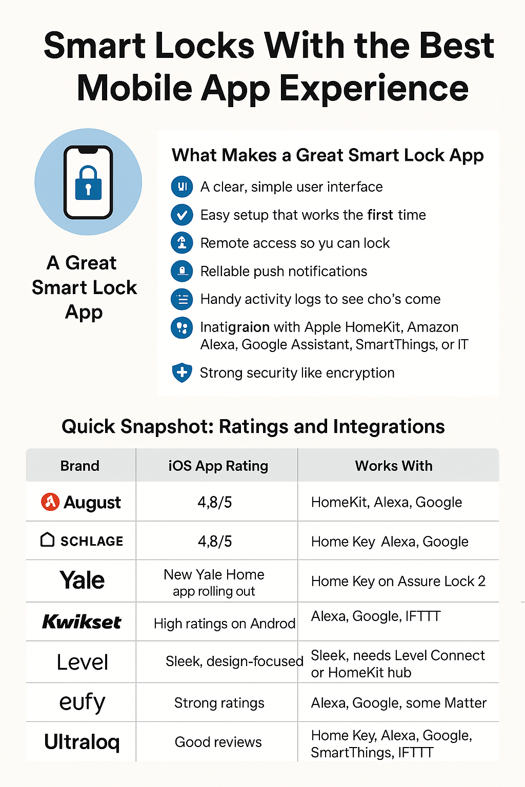 best smart lock app experience