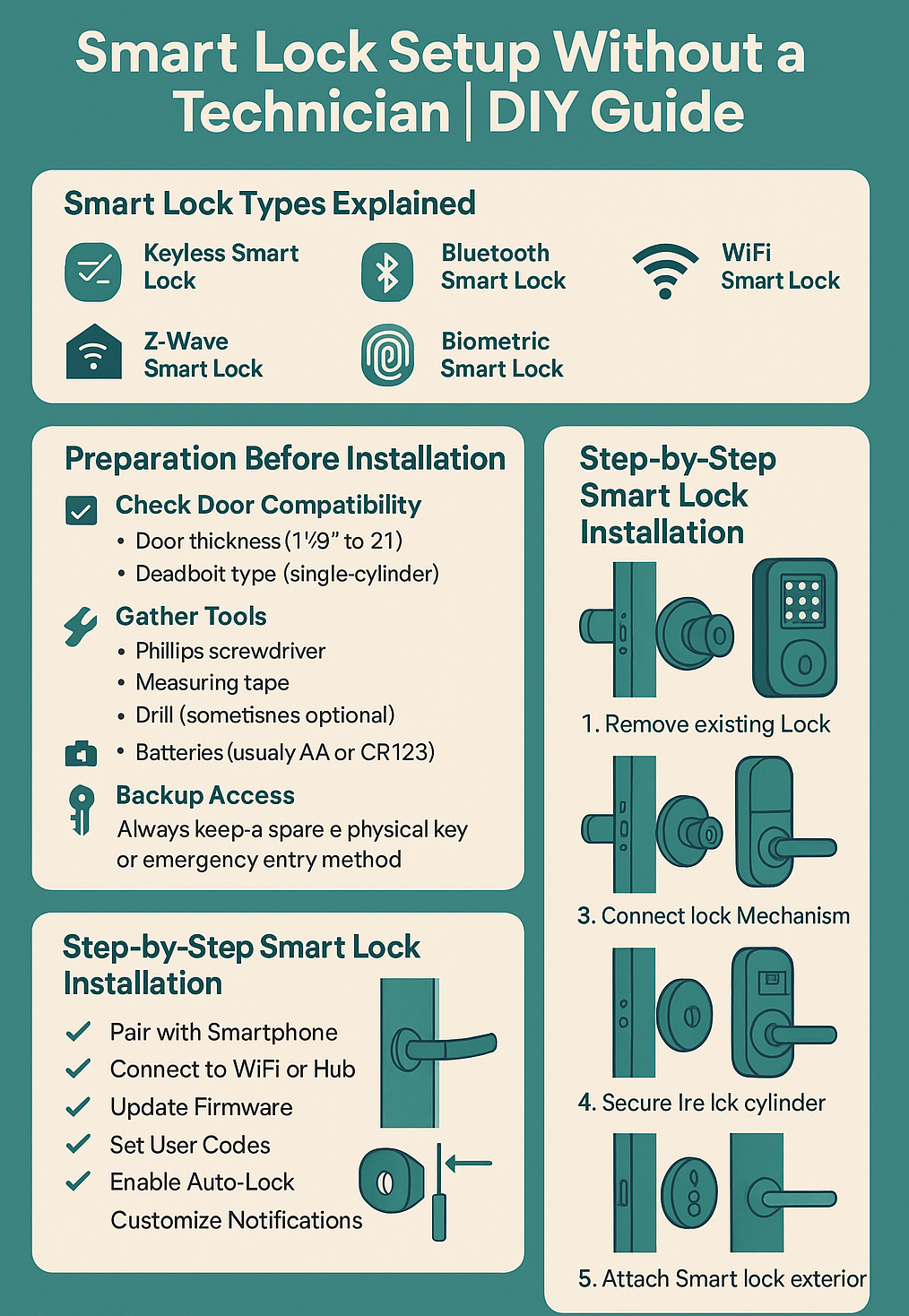 Smart Lock Setup Without a Technician