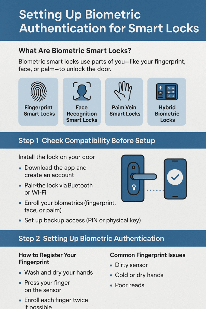 Setting up biometric authentication for smart locks