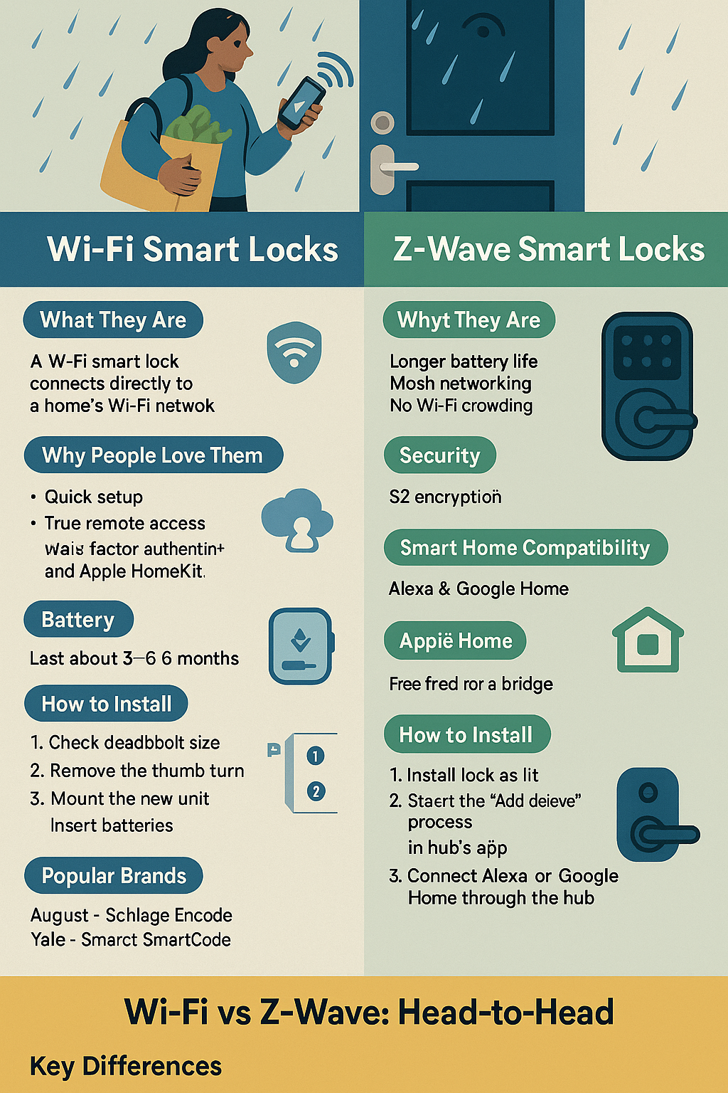 Wi-Fi Smart Locks vs Z-Wave Smart Locks