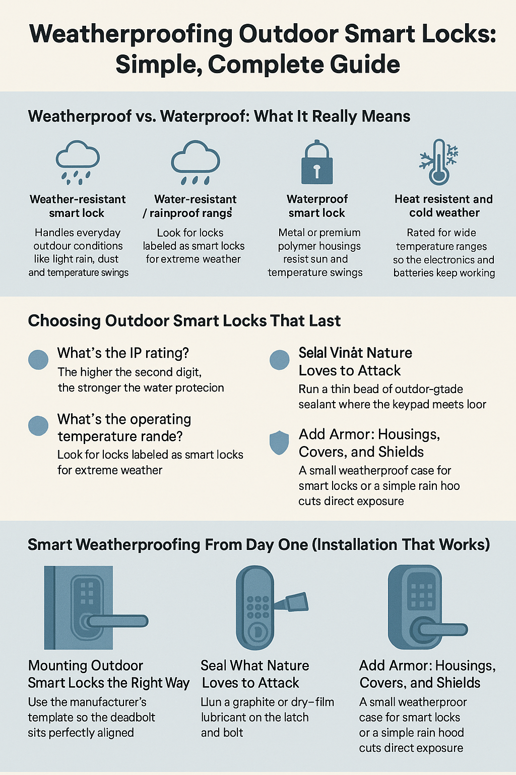 Weatherproofing Outdoor Smart Locks
