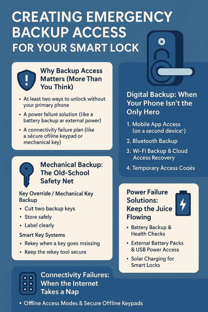 Emergency backup access for smart locks